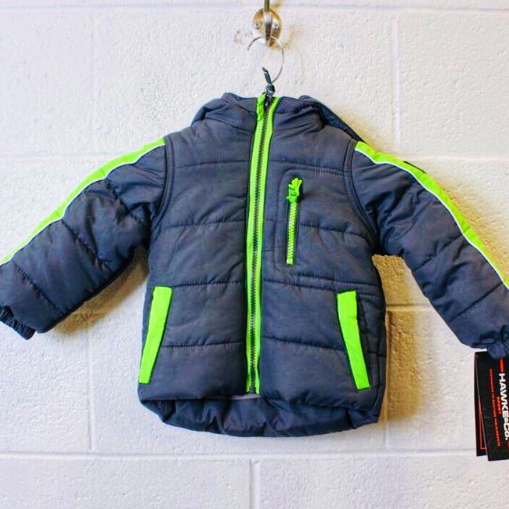 NEW HAWKE & CO “Sharkskin” Puffer Jacket-12 M